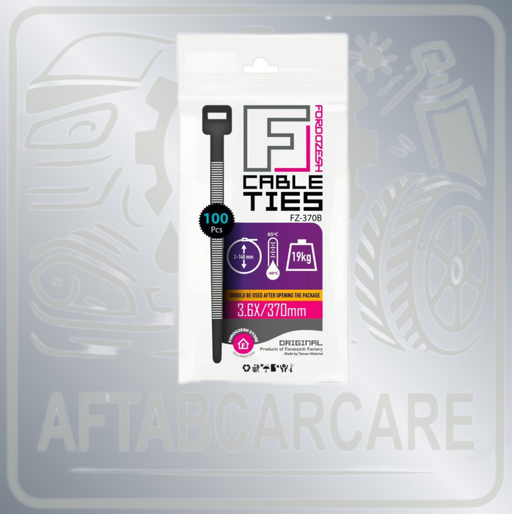 بست پلاستیکی ۳.۶x۳۷۰ (بسته ۱۰۰ عددی)